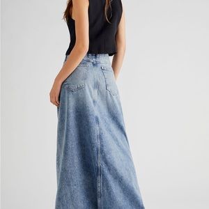 We the Free come as you are maxi denim skirt